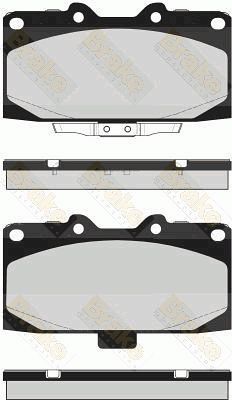 BRAKE ENGINEERING Комплект тормозных колодок, дисковый тормоз PA1694